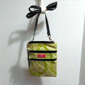 Scout Green and Black Crossbody Bag with Modern Design